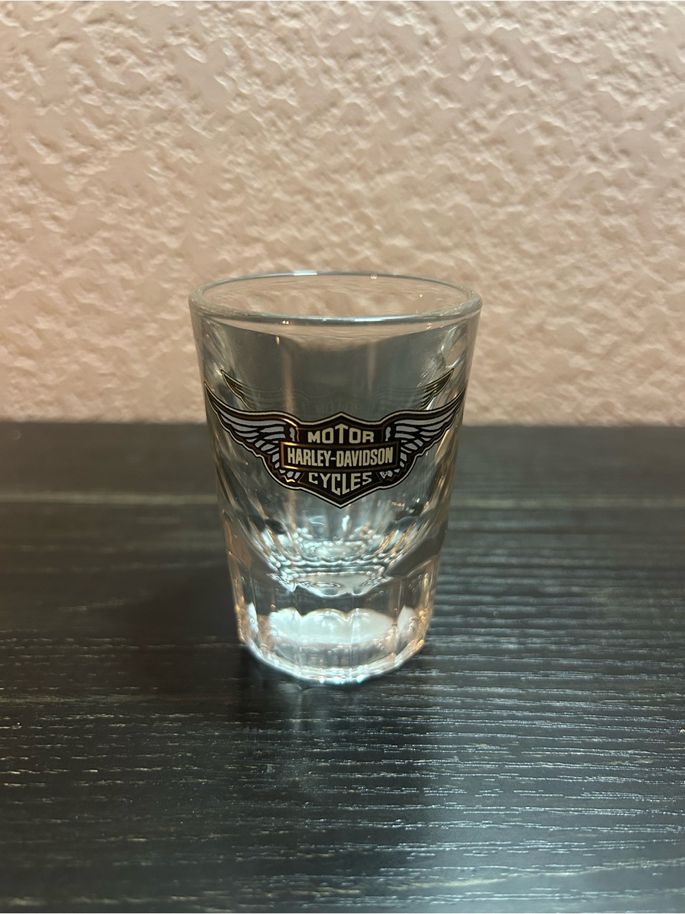 Harley Davidson Motor Cycle Wings Logo Shot Glass